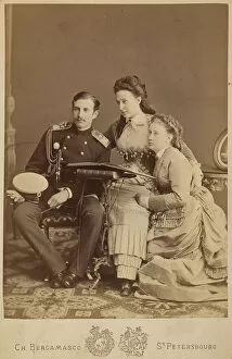Bergamasco Collection: Grand Duchess Alexandra Iosifovna, Grand Duke Nicholas Constantinovich and Grand Duchess Vera Consta