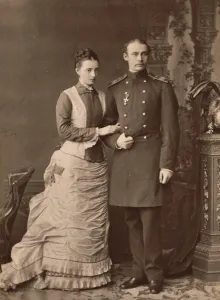 Grand Duchess Prints: Grand Duchess Anastasia Mikhailovna of Russia and Grand Duke Frederick Francis III, 1878