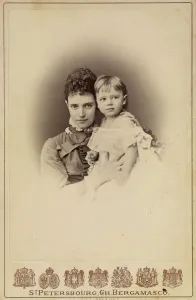 Grand Duchess Maria Fyodorovna, Princess Dagmar of Denmark (1847-1928) with Daughter Xenia Alexandro