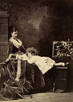 Maria Fyodorovna Gallery: Grand Duchess Maria Fyodorovna with son, Nicholas Alexandrovich, 1872