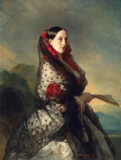 Grand Duchess Prints: Grand Duchess Maria Nikolaevna of Russia, 1857. Artist: Franz Xaver Winterhalter
