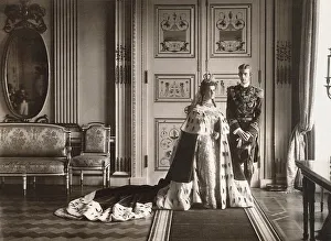 Grand Duchess Maria Pavlovna and Prince Wilhelm, Duke of Sodermanland. Wedding photo in Catherine Pa
