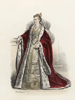 Grand Duchess of Venice, in the modern age, color engraving 1870 Grand Duchess of Venice, in the modern age, color engraving 1870