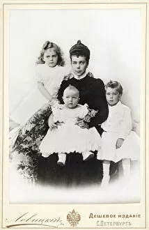 Levitsky Gallery: Grand Duchess Xenia Alexandrovna of Russia with children Irina Alexandrovna, Andrei