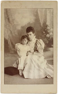 Sergei Lvovich 1819 1898 Gallery: Grand Duchess Xenia Alexandrovna of Russia with Daughter Irina, c. 1882