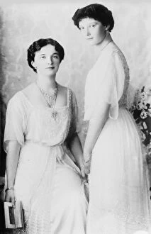 Grand Duchesses Olga and Tatiana of Russia, 1910s. Artist: K von Hahn