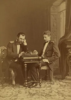 Grand Duke Konstantin Nikolaevich of Russia (1827-1892) and Grand Duke Constantine Constantinovich of Russia (1858-1915), c. 1875. Found in the collection of Russian State Film and Photo Archive, Krasnogorsk Bergamasco Collection: Grand Duke Konstantin Nikolaevich of Russia (1827-1892) and Grand Duke Constantine Constantinovich o