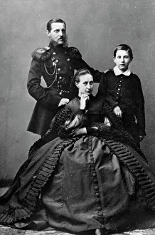 Grand D Prints: Grand Duke Konstantin Nikolayevich of Russia with his wife and one of their sons, 1860