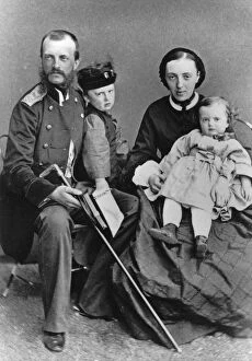 Images Dated 5th March 2010: Grand Duke Michael Nikolaevich of Russia and his family, c1862-c1862