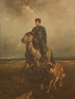 Borzoi Collection: Grand Duke Vladimir Alexandrovich of Russia (1847-1909) On The Hunt, 1890s