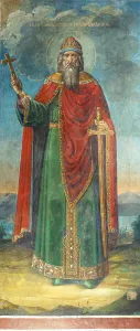 Grand Duke Vladimir Svyatoslavich. Artist: Ancient Russian frescos