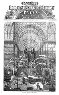 Sphinx Prints: Grand Egyptian Avenue, Crystal Palace, Sydenham, 1854. Creator: Unknown