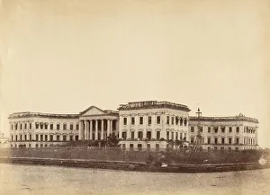 Calcutta Prints: Grand Entrance to the Government House, Calcutta, 1850s. Creator: Captain R. B. Hill