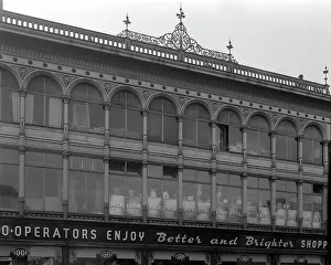 Drapers Shop Gallery: Grand facade of the Co-op central drapery department, Barnsley, South Yorkshire, 1961