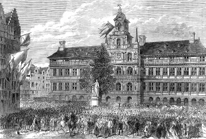 Bicentenary Prints: Grand Festival of the Municipality and Royal Academy of Antwerp…Antwerp Crowning Teniers