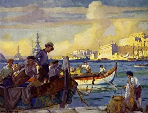 In the Grand Harbour at Valletta, Malta, c1948. Creator: Unknown In the Grand Harbour at Valletta, Malta, c1948. Creator: Unknown