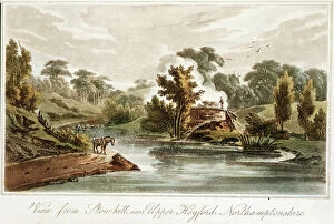 Northamptonshire Gallery: Grand Junction Canal from Stow Hill near Upper Heyford, Northamptonshire, 1819. Artist: John Hassell