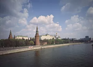 Moskva River Gallery: The Grand Kremlin Palace at the Moskva River, 1767-1775. Artist: Bazhenov