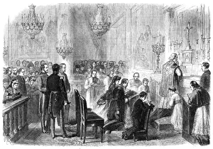 Napoleon Eugene Louis John Joseph Prints: Grand Mass in the Chapel of the Tuileries, 1869. Creator: Unknown