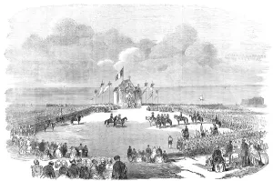 The Grand Military Mass, at the Camp at Honvault, near Boulogne, on Sunday last, 1854. Creator: Unknown