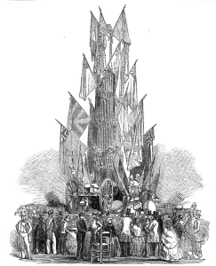 Fund Raising Prints: The Grand Military Trophy, at the Crystal Palace, 1854. Creator: Unknown