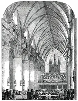 The Grand Musical Festival in Gloucester Cathedral, 1850. Creator: Unknown