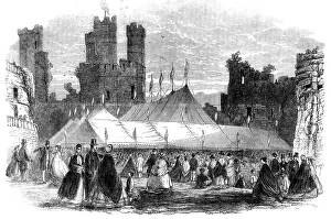 Eisteddfod Prints: Grand National Eisteddfod at Carnarvon Castle, 1862. Creator: Unknown