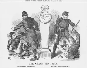 The Grand Old Janus, 1887. Artist: Joseph Swain The Grand Old Janus, 1887. Artist: Joseph Swain