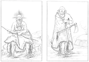 Tomahawk Prints: Grand Pawnees, Fort Leavenworth, Lower Missouri, 1841. Artist: Tofswill and Myers