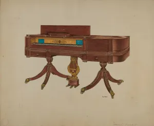 Lyre Gallery: Grand Piano, c. 1938. Creator: Ray Price