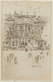 Whistler J Mcneill Prints: Grand Place, Brussels, 1887. Creator: James Abbott McNeill Whistler