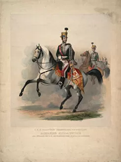 Alexander Nikolayevich Collection: Grand Prince Alexander Nikolayevich as colonel-in-chief of the Austrian 4th Hussar Regiment, 1845