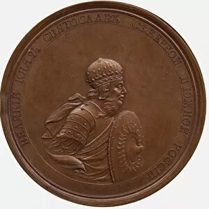 Prince Of Kiev Gallery: Grand Prince Sviatoslav I Igorevich (from the Historical Medal Series), 1727
