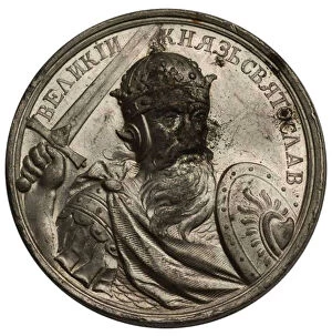 Supreme Ruler Of Kievan Rus Gallery: Grand Prince Sviatoslav I of Kiev (from the Historical Medal Series), 18th century