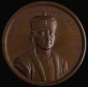Supreme Ruler Of Kievan Rus Gallery: Grand Prince Sviatoslav II of Kiev (from the Historical Medal Series), 1770s. Artist: Anonymous