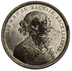 Vasily The Blind Gallery: Grand Prince Vasily II (from the Historical Medal Series), 18th century. Artist: Anonymous