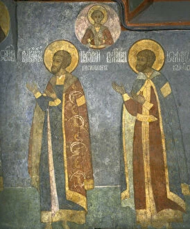 Ancient Russian Frescos Gallery: Grand Princes Yuri Vasilievich of Uglich and Ivan II Ivanovich