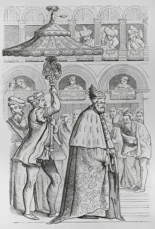 Shaded Prints: Grand procession of the Doge of Venice, 16th century, (1878). Creator: Unknown