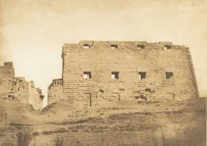Pylon Prints: Grand Pylone du Palais de Karnac, Thebes, 1849-50. Creator: Maxime du Camp