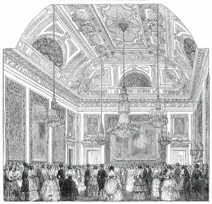 Brun Charles Le Prints: The Grand Saloon at Devonshire House, 1850. Creator: Unknown