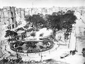 Images Dated 26th October 2007: The Grand Square after the fire, Alexandria, Egypt, c1910s