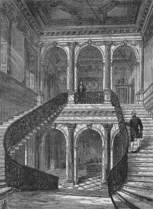 Chesterfield Prints: The grand staircase, Chesterfield House, Mayfair, Westminster, London, c1875 (1878)