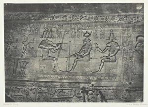 Dendera Temple Complex Gallery: Grand Temple de Dendérah (Teutyres), Sculptures de la Façade Postérieure