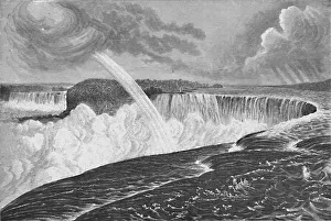 Grand View of the Horseshoe (Canadian) and American Falls, 1883