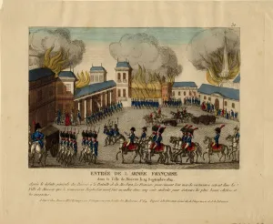 The Grande Armee enters the city of Moscow, 1812. Artist: Anonymous