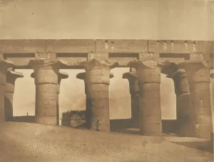 Maxime Du Gallery: Grande Colonnade du Palais d Amenophis III, a Luxor, Thebes, 1849-50