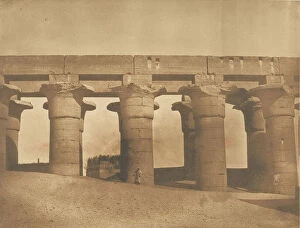 Du Camp Gallery: Grande Colonnade du Palais d Amenophis III, a Luxor, Thebes, 1849-50