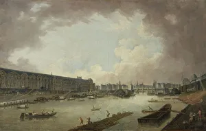 Isle De La Cite Prints: Grande Galerie, the Pont-Neuf and the Ile de la Cite