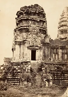 Cambodia Prints: Grande Pagode - Tour Nord du 2e Etage, 1866. Creator: Emile Gsell