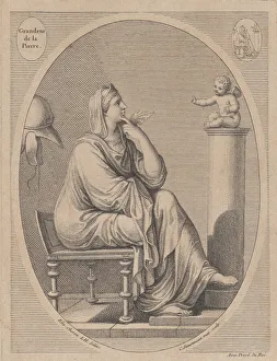 N And Xe9 Prints: Grandeur de la pierre, after Eliz. Cheron, 1665-1728. Creator: Charles-Louis Simonneau